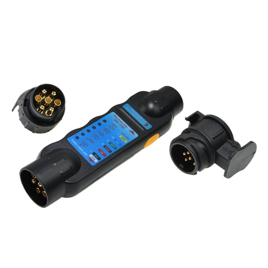 Tester zásuvky pre auto príves s adaptérmi geko