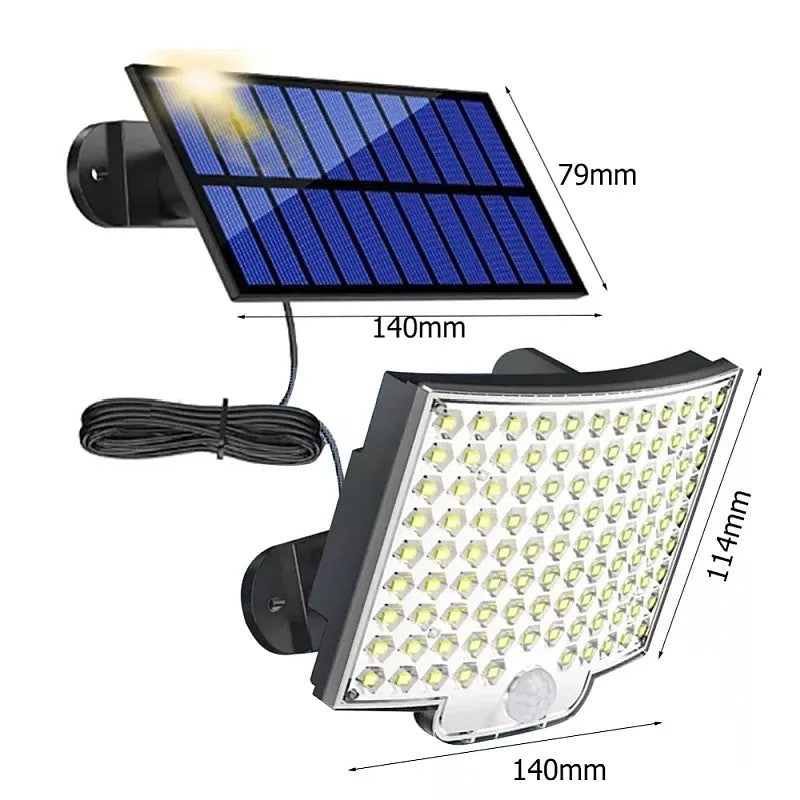LED solárna lampa so solárnym panelom, diaľkovým ovládaním a batériou 1500mAh, IP65 Breckner Germany