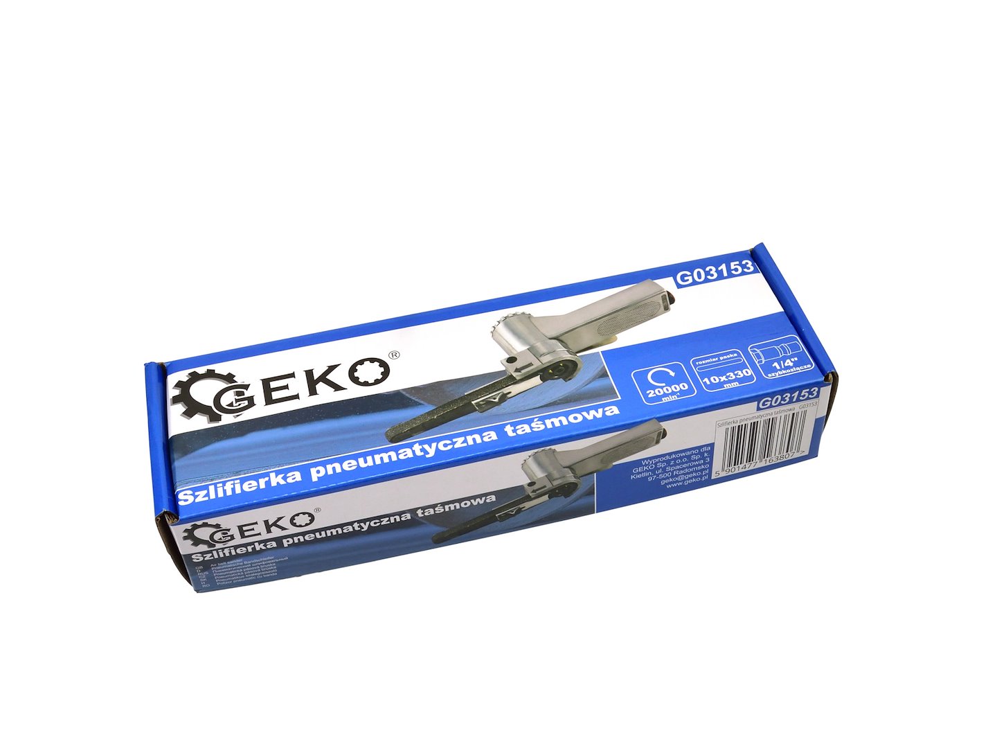 Pneumatická pásová brúska 10 x 330mm, 20000 rpm, Geko