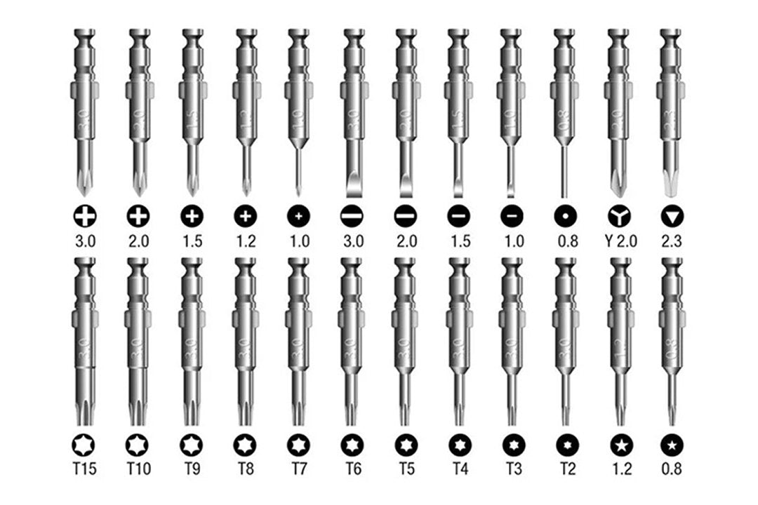 Sada presného skrutkovača s bitmi 25 kusov geko