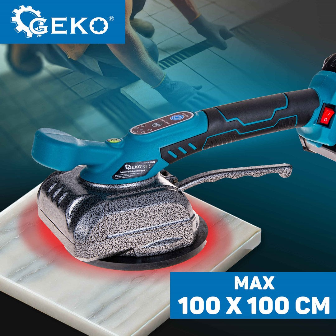 Vibračná prísavka na obklady a dlažbu na nivelovanie – 2 batérie, 21V, 2000mAh