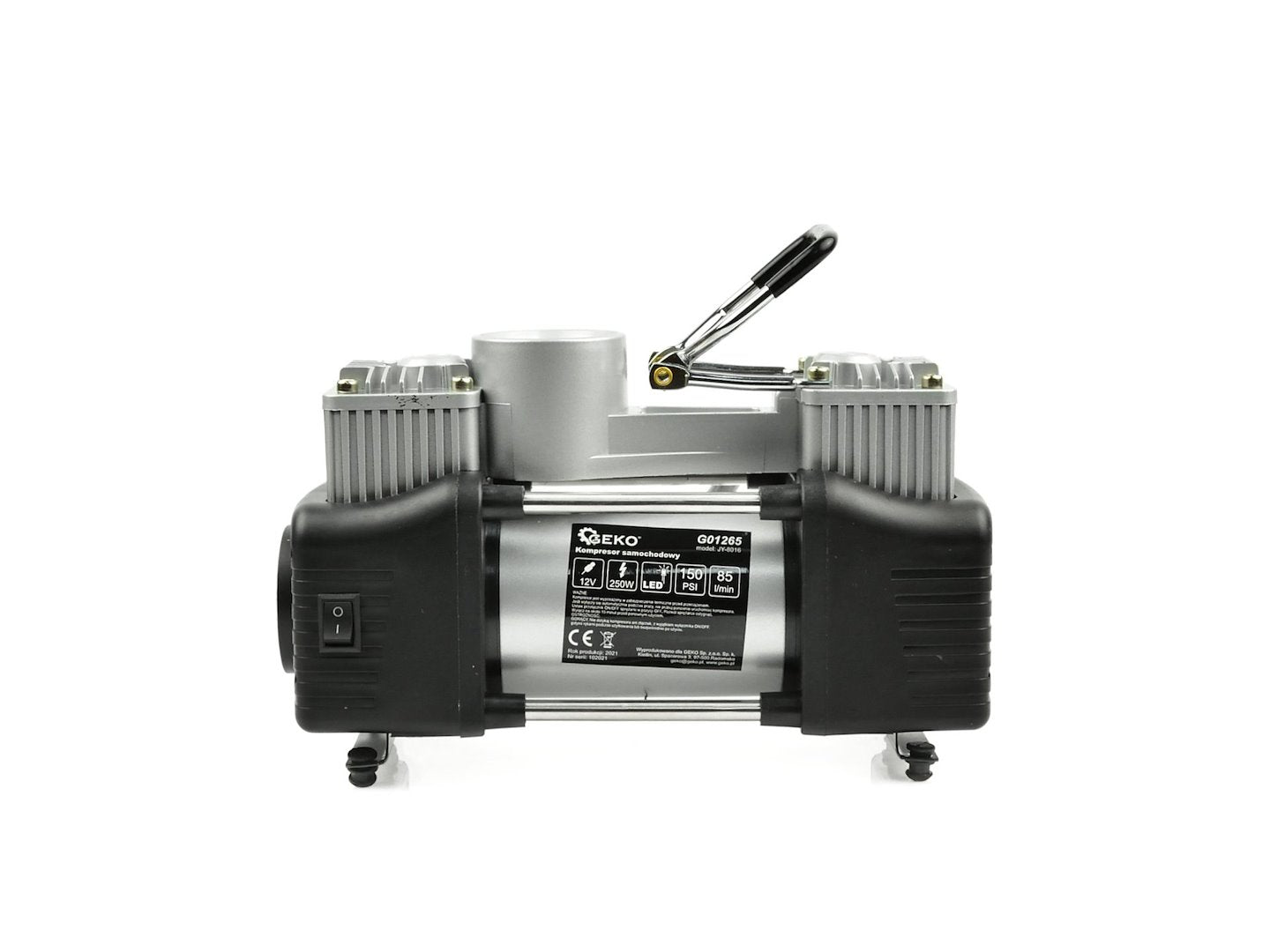 Auto kompresor 12V 250W s baterkou, Geko