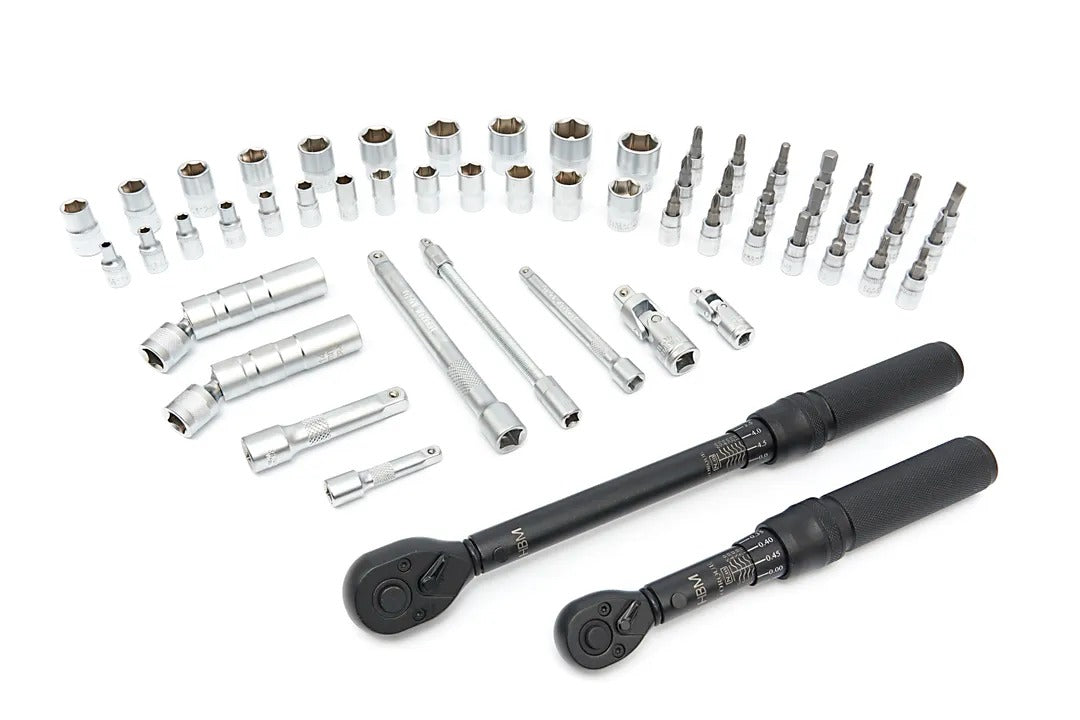 Sada presných momentových kľúčov 1/4'' a 3/8'' 1-5 nm, 10-60 nm 55 kusov hbm