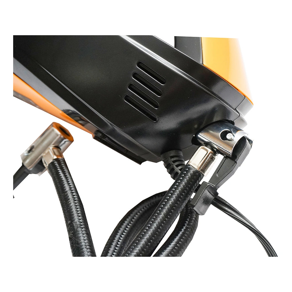 Vzduchový kompresor a vysávač do auta s LED osvetlením 12V, 120W