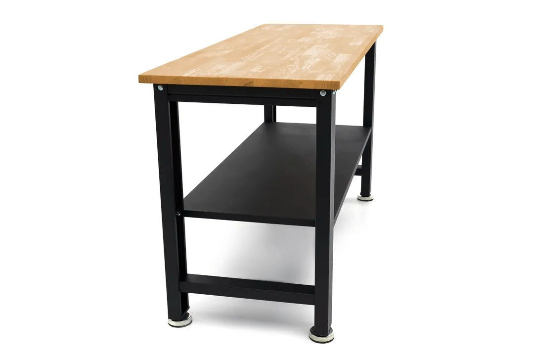 Výškovo nastaviteľný pracovný stôl s masívnou drevenou doskou 160cm HBM