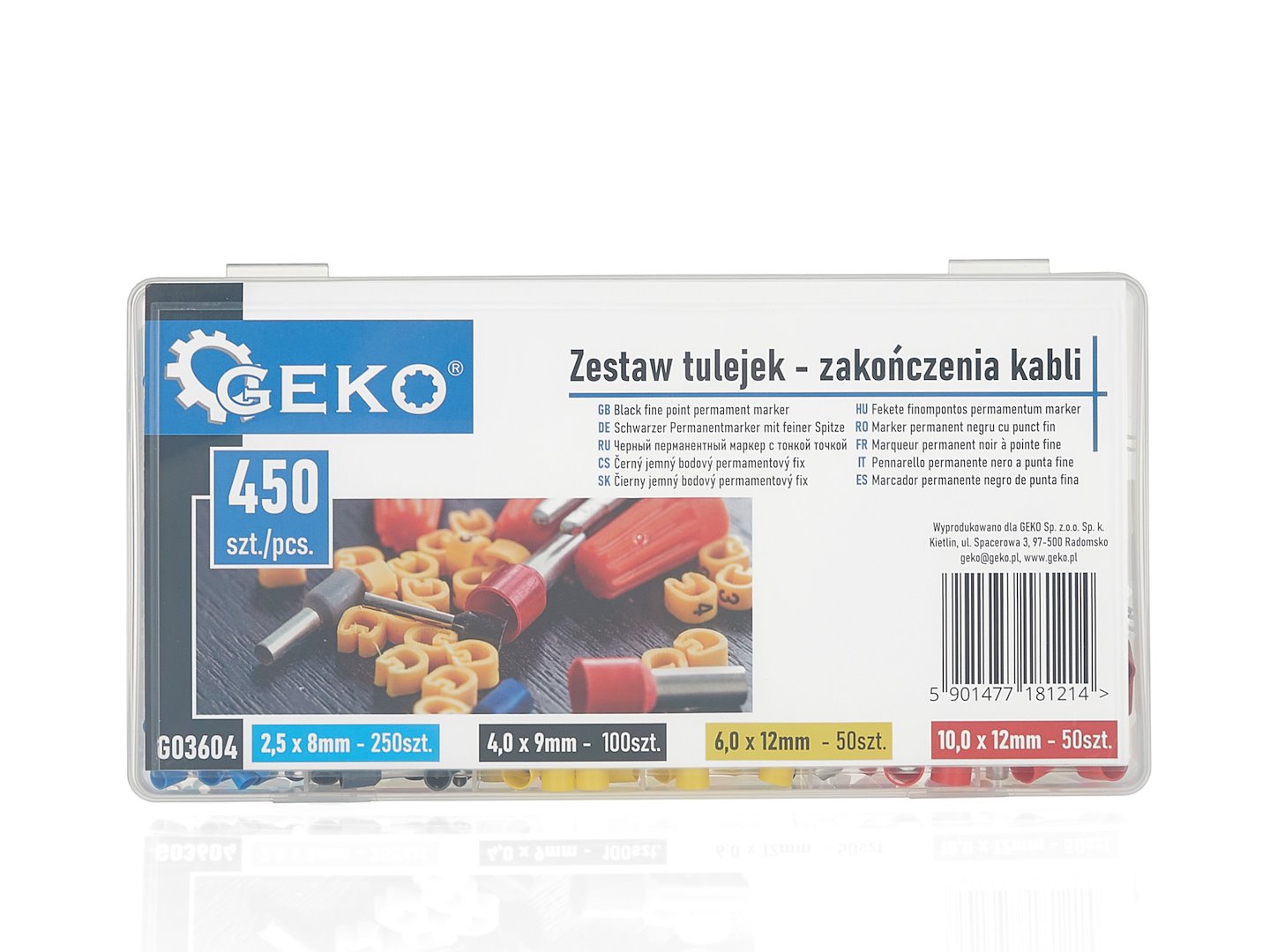 Sada svoriek a káblových konektorov - dutiniek 450ks