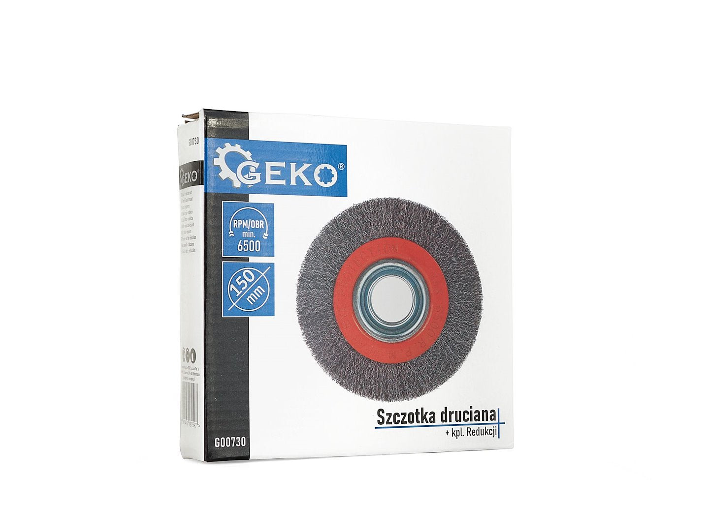 Drôtená kefa - kotúč 150 x 32mm - na čistenie a brúsenie kovu, Geko