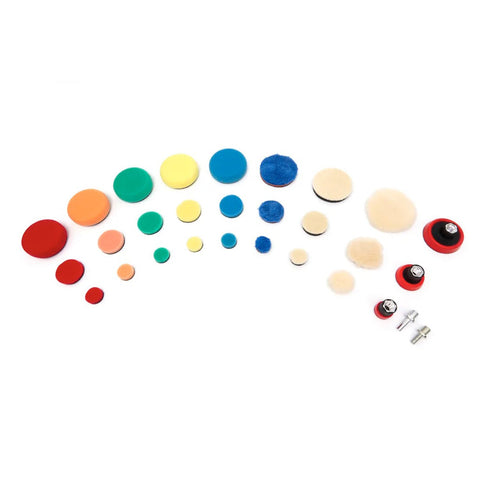 Sada náhradných špongií na leštenie a politúru, M14 × 6 mm – 29 kusov – HBM Holandsko