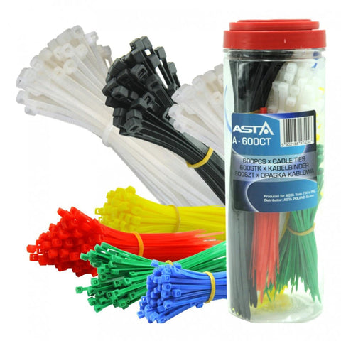Sada 600 plastových sťahovacích pások