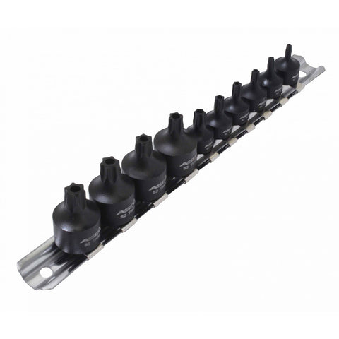 Sada torx bitov na rázové uťahovanie 1/4'' 3/8'' s otvorom