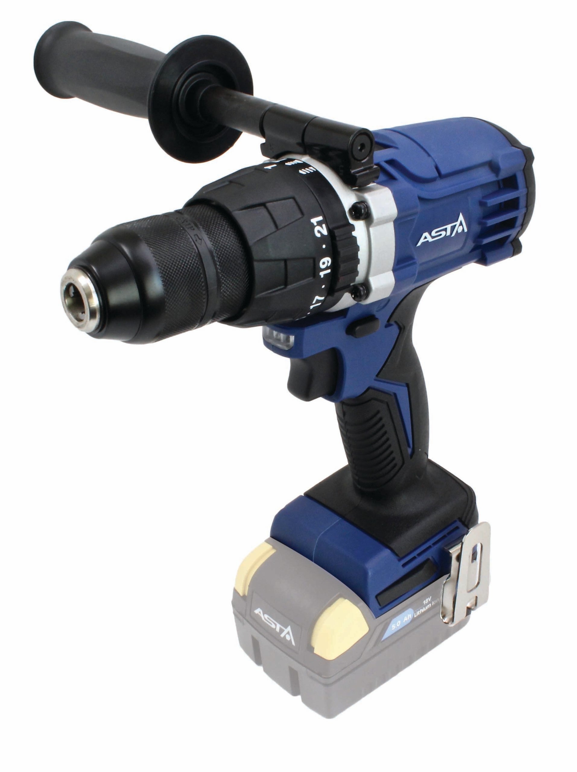 Akumulátorová vŕtačka - skrutkovač bez akumulátora, 18 V Asta