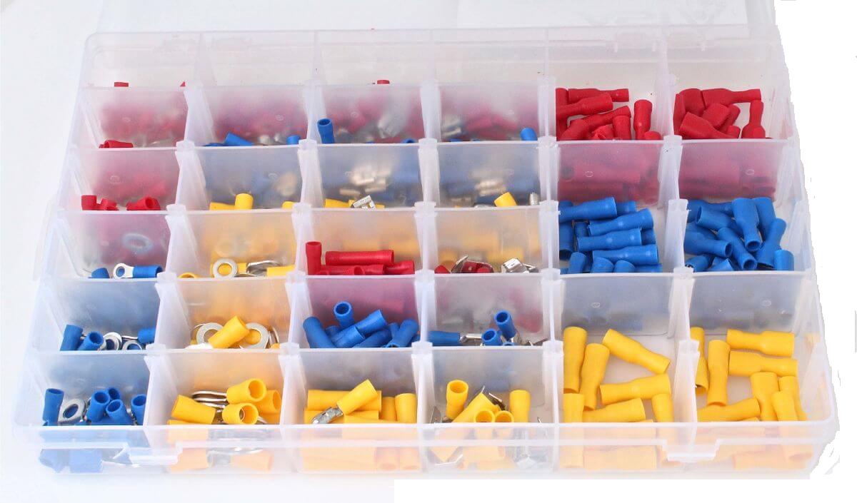 Sada izolovaných elektrických konektorov 480 kusov
