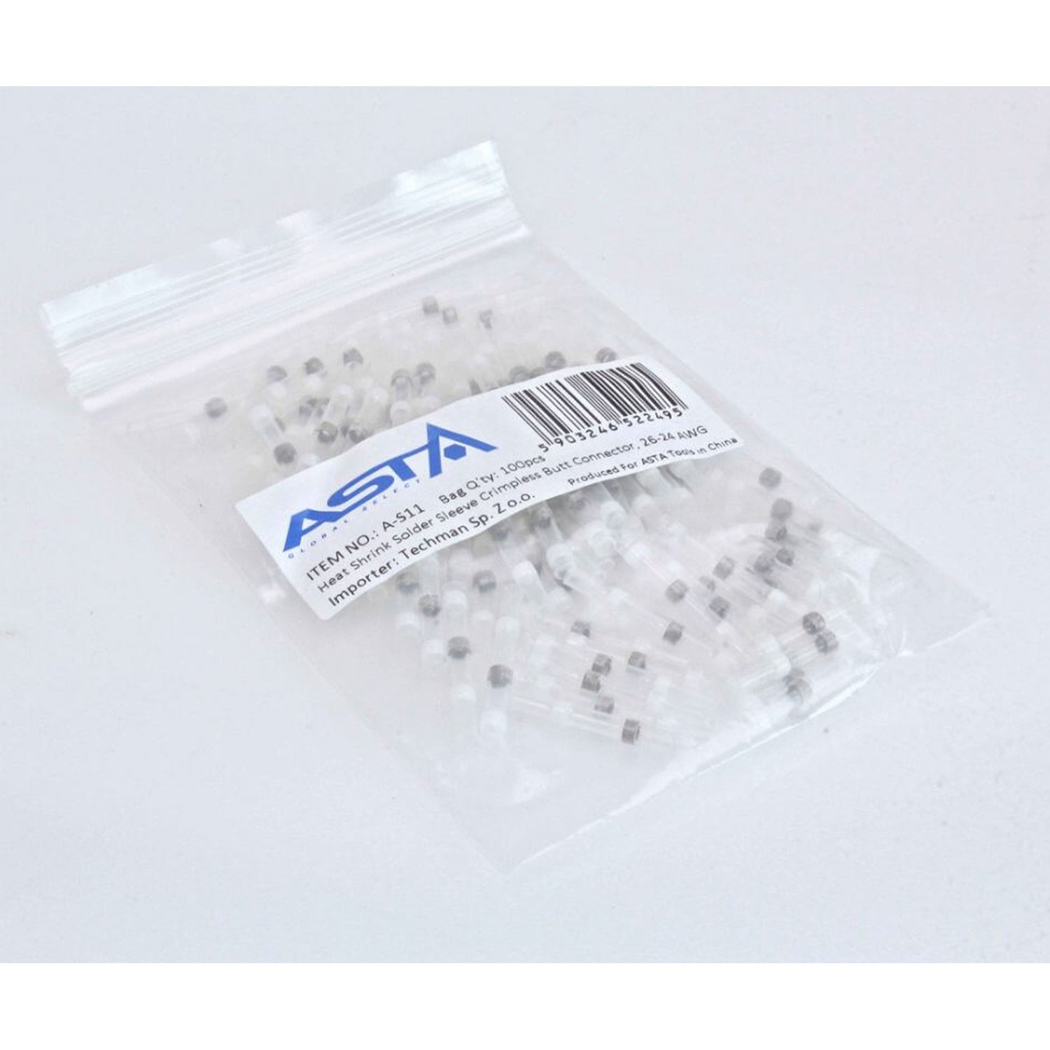 Sada zmršťovacích bužírok s cínom, 100ks