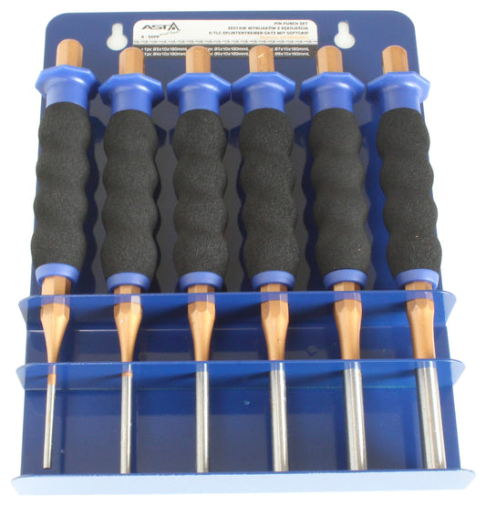 Sada 6 vyrážačov s gumovou rukoväťou