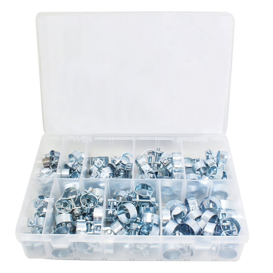 Sada 135 kovových minihadicových spôn pre auto