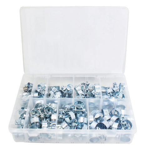 Sada 135 kovových minihadicových spôn pre auto