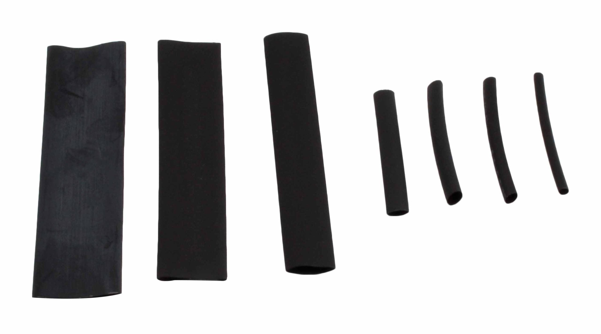 Sada čiernych zmršťovacích bužírok TC527, 127ks