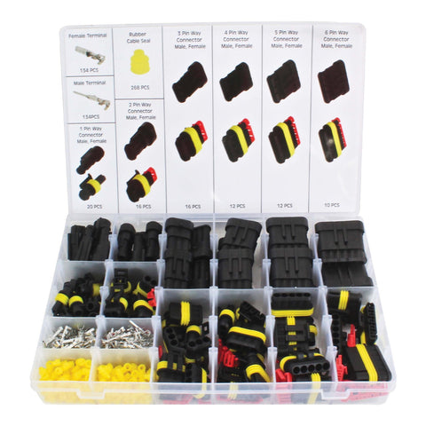 Sada 622ks elektrických konektorov a svoriek