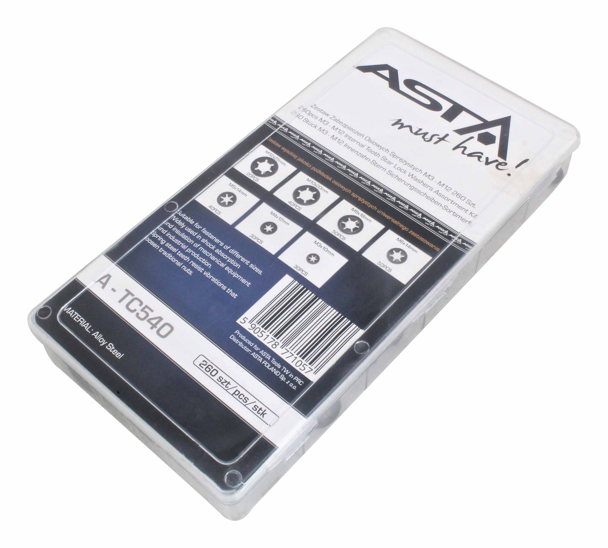 Sada poistných podložiek m3-m12 260 kusov