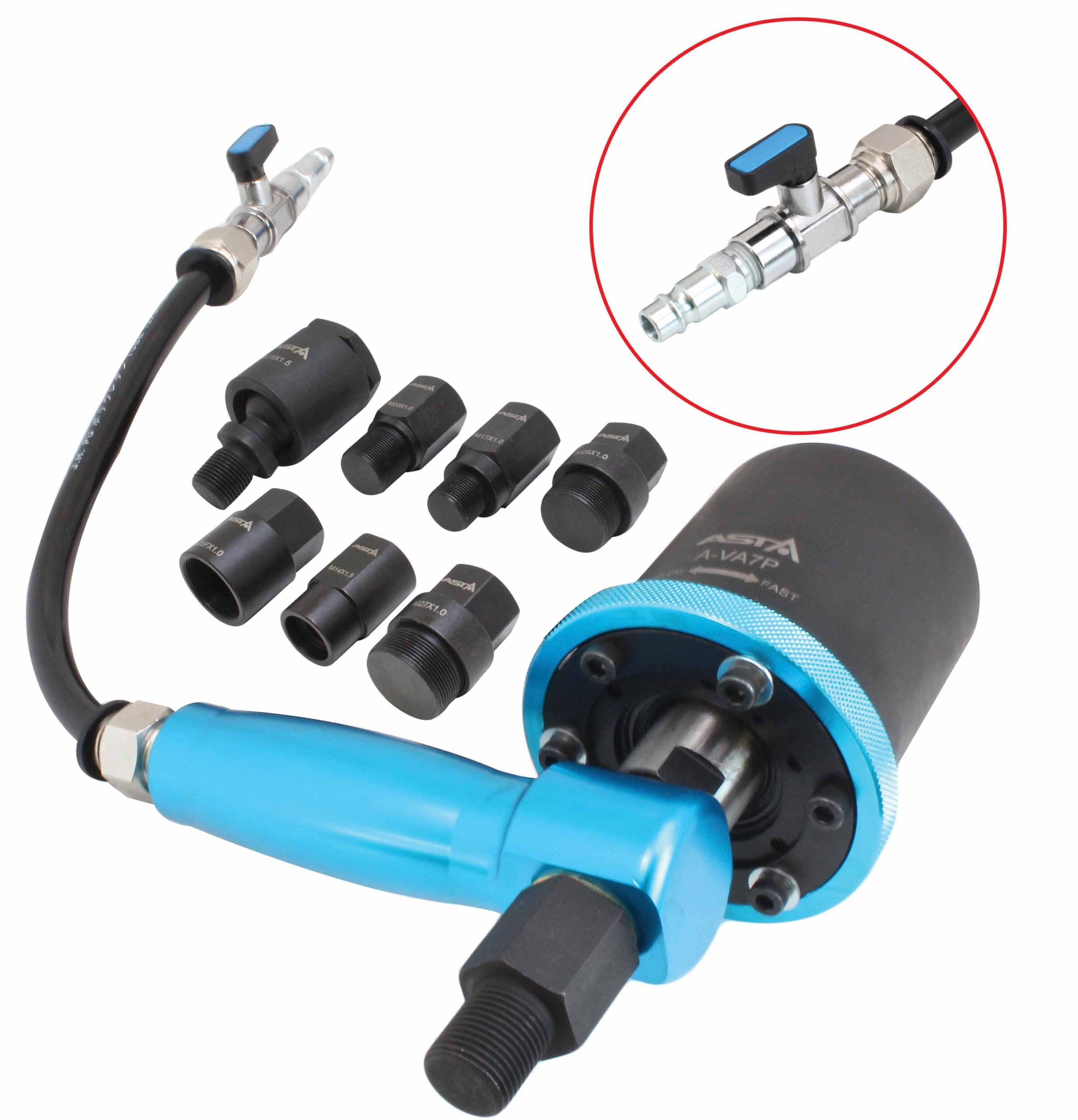 Sada pneumatického sťahováka na vstrekovače - 7 dielov