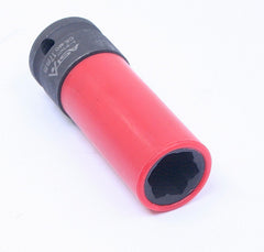 Rázová nástrčná hlavica 1/2'', 17 mm – na bezpečnostné skrutky kolies Mercedes-Benz, s ochranným puzdrom pre zliatinové disky