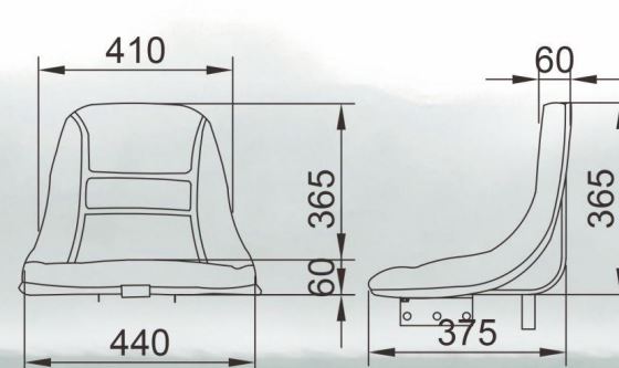 Sedadlo na traktor, univerzálne, pre priemyselné a poľnohospodárske stroje, vysokozdvižný vozík GB16364