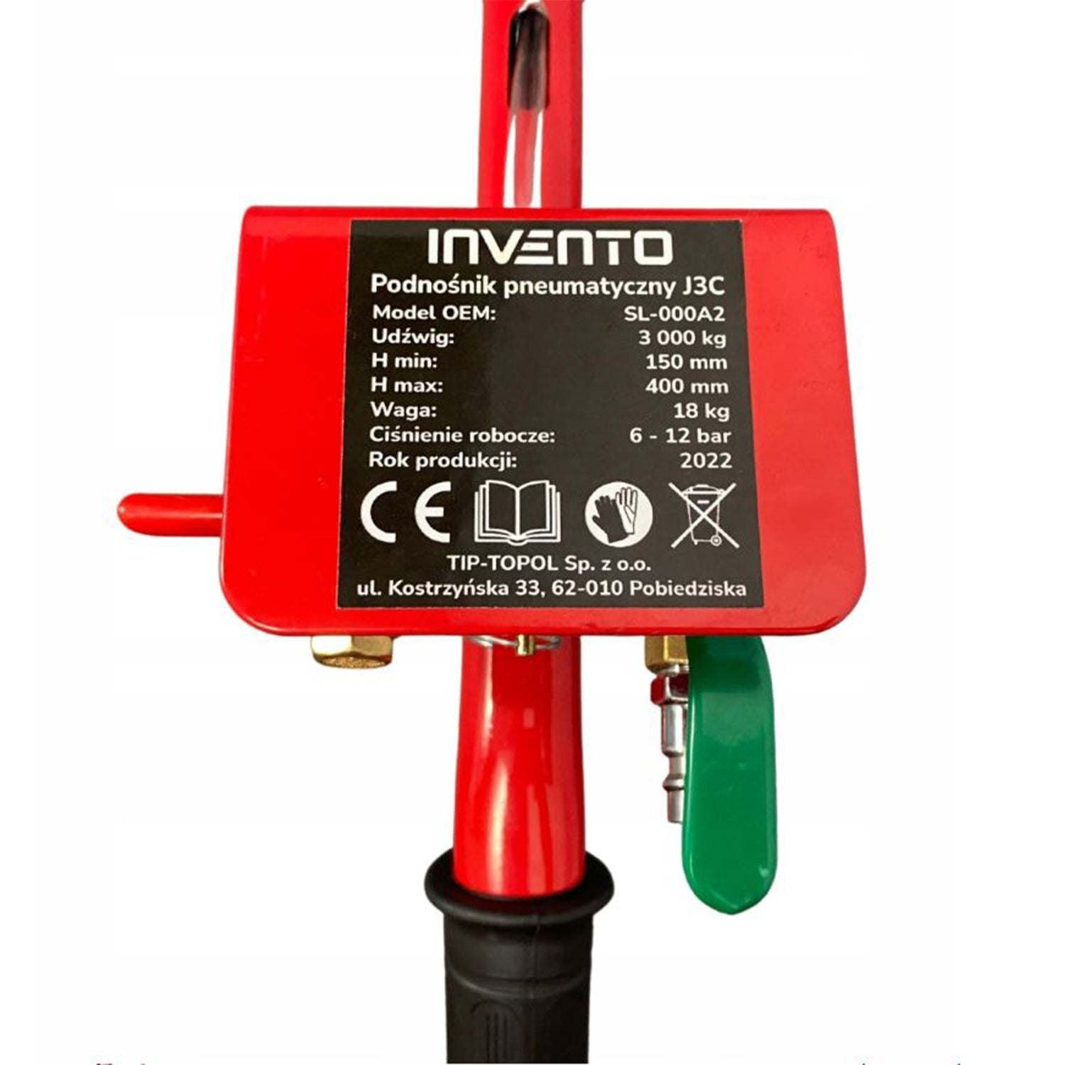 Pneumatický vankúšový zdvihák 3t Invento
