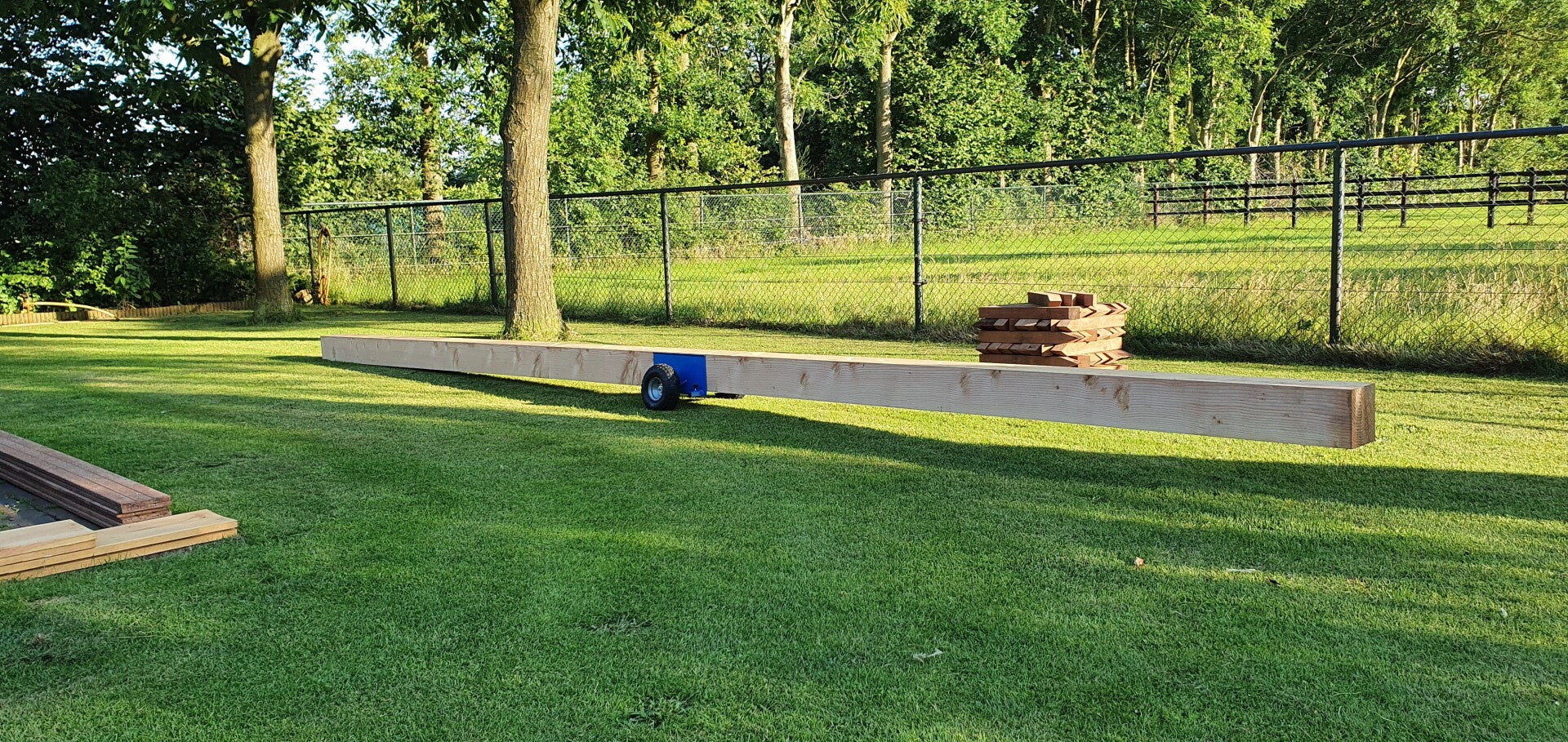 Nastaviteľný panelový vozík s pneumatickým kolesom HBM Machines Holandsko