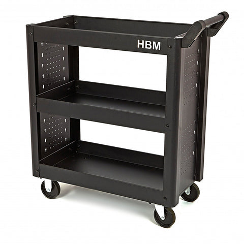 Vozík na náradie s kovovým regálom premium