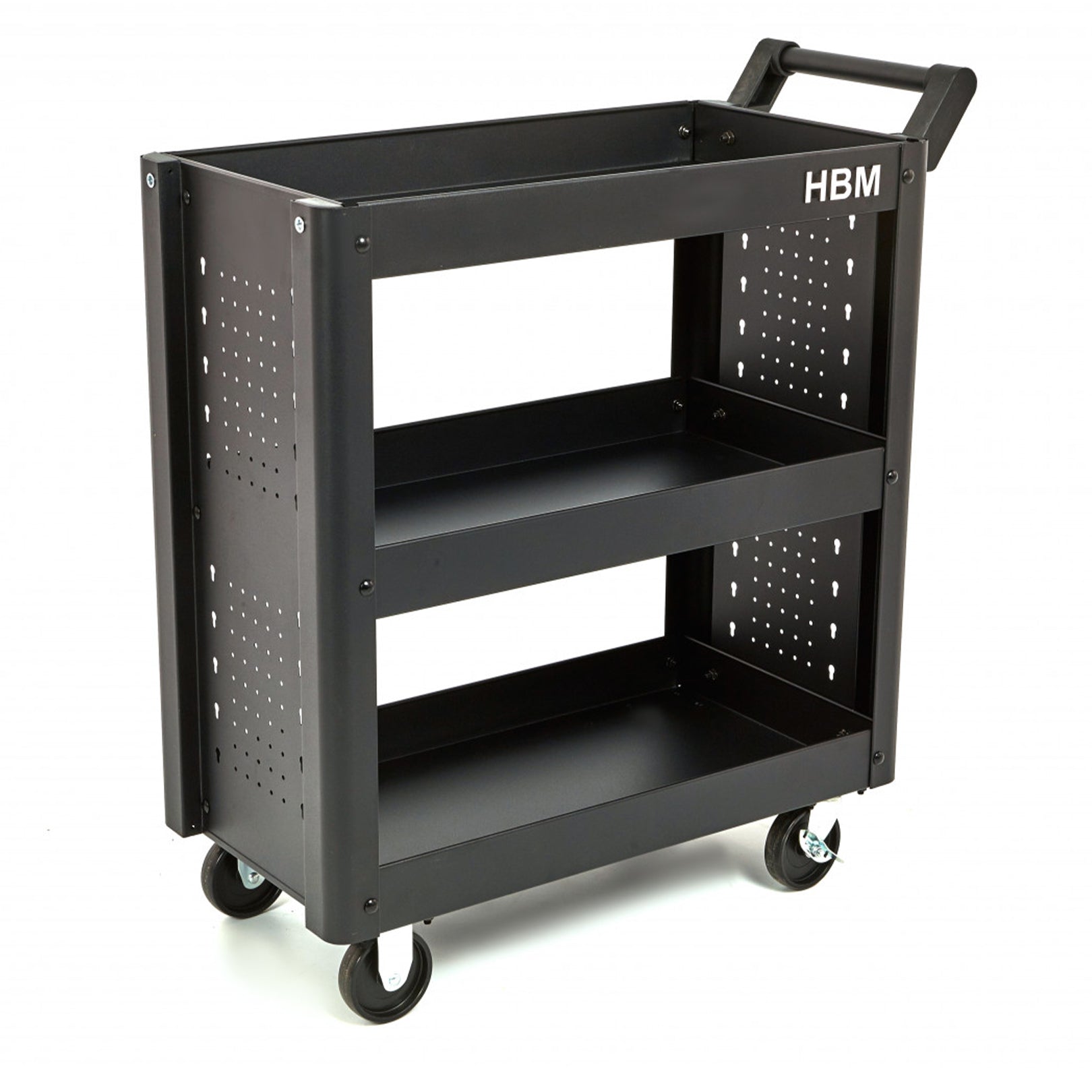 Vozík na náradie s kovovým regálom premium