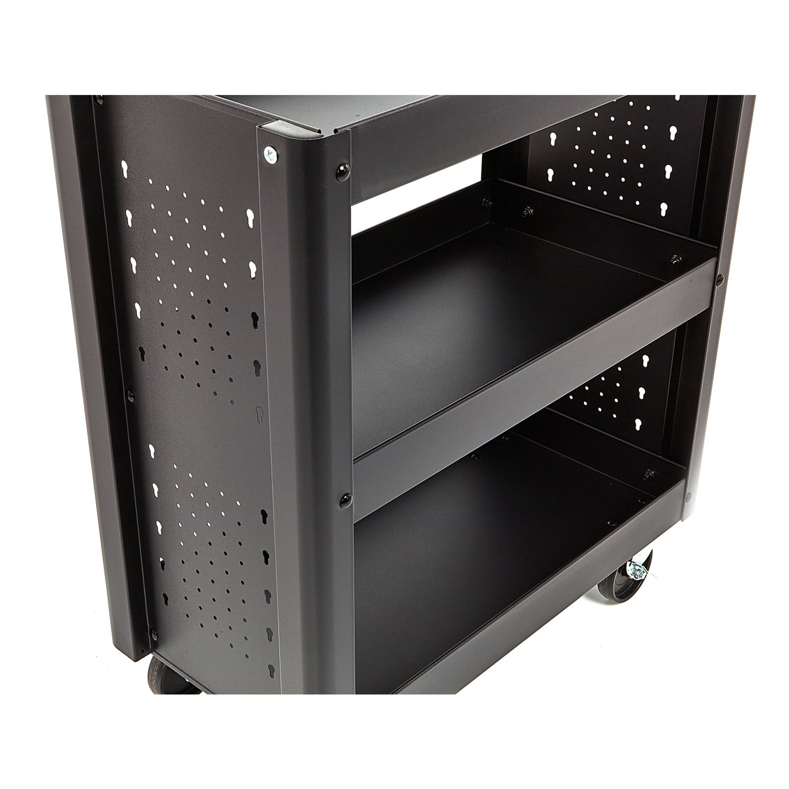 Vozík na náradie s kovovým regálom premium