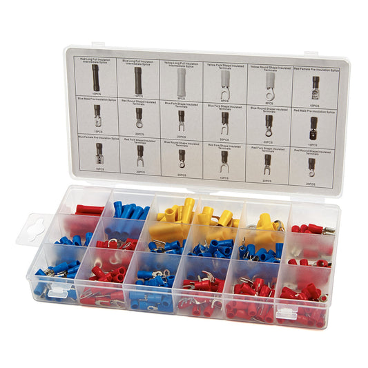 Sada izolovaných elektrických koncoviek 18 veľkostí 270 kusov hbm machines holandsko