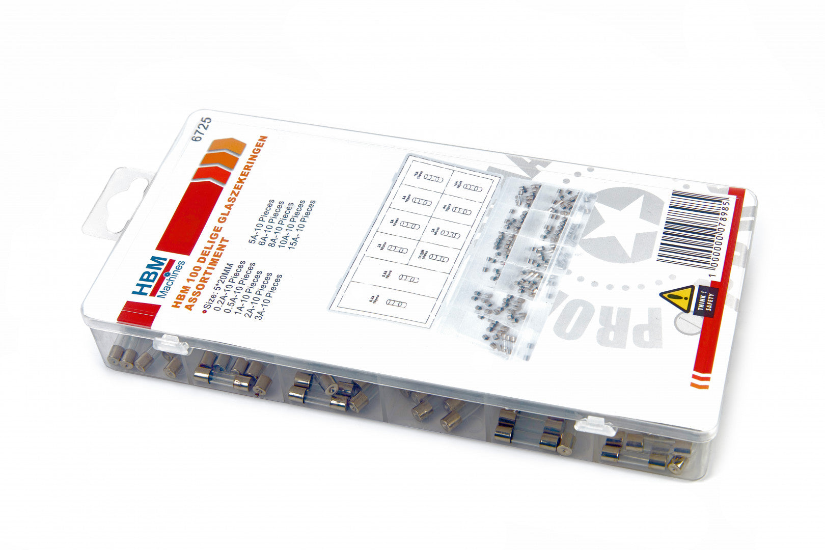 Súprava automatických poistiek 5x20 mm 0.2-15a 100 ks