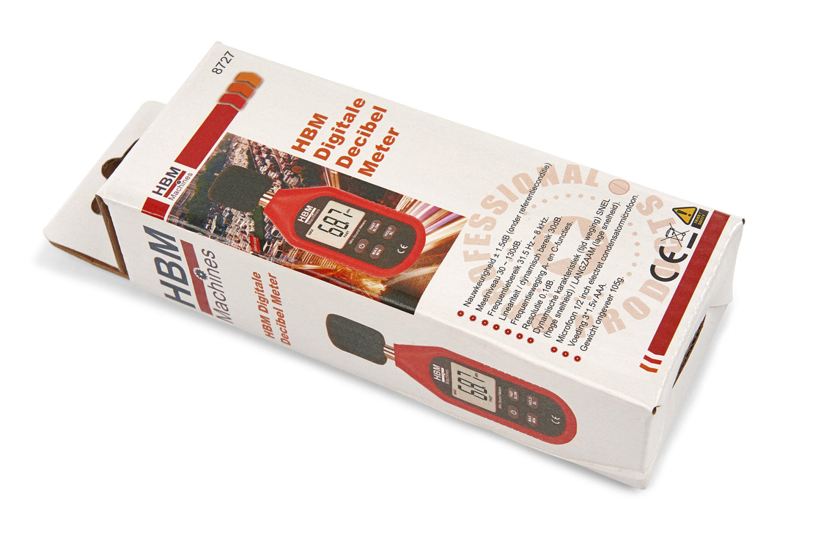 Digitálny hlukomer - merač intenzity hluku HBM Machines Holandsko