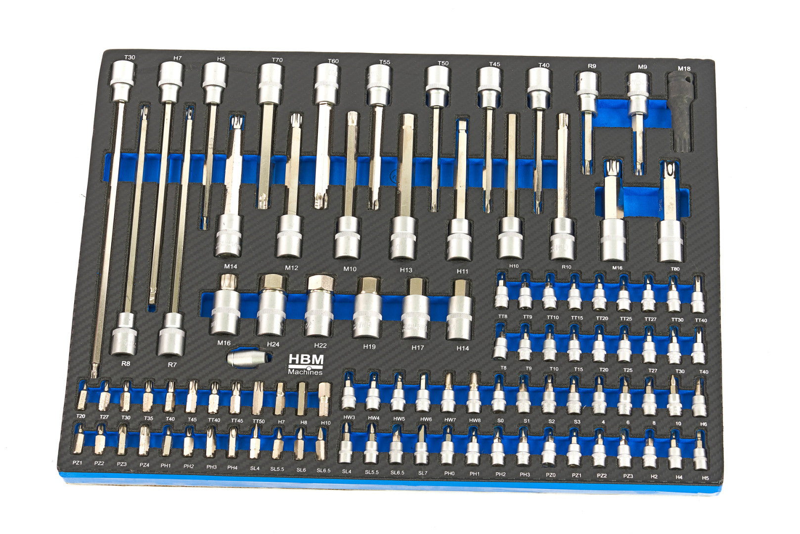 Profesionálna skrinka - dielenský vozík s náradím, so 7 zásuvkami, 262ks náradia, 7 vložiek carbon - premium, HBM Holandsko