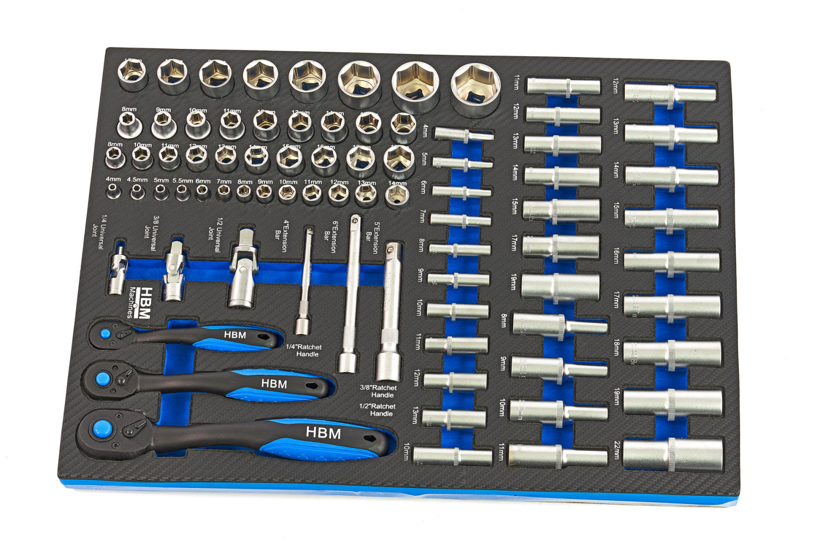 Profesionálna skrinka - dielenský vozík s náradím, so 7 zásuvkami, 262ks náradia, 7 vložiek carbon - premium, HBM Holandsko