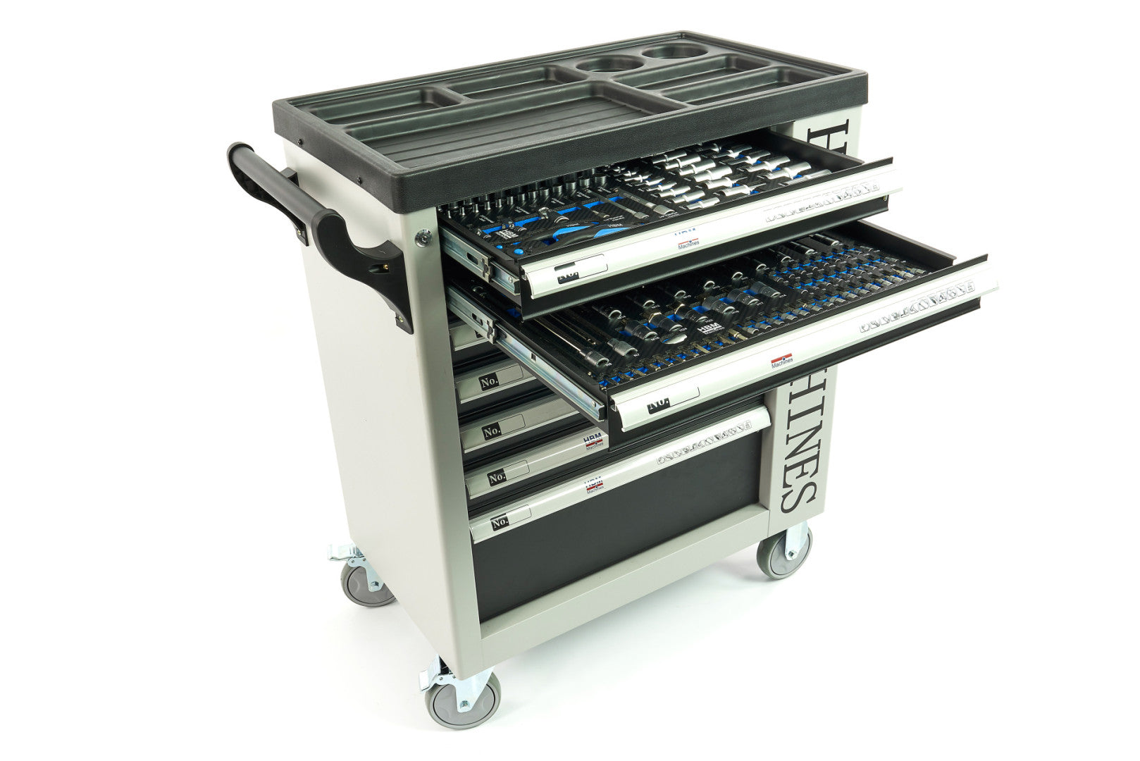 Profesionálna skrinka - dielenský vozík s náradím, so 7 zásuvkami, 262ks náradia, 7 vložiek carbon - premium, HBM Holandsko