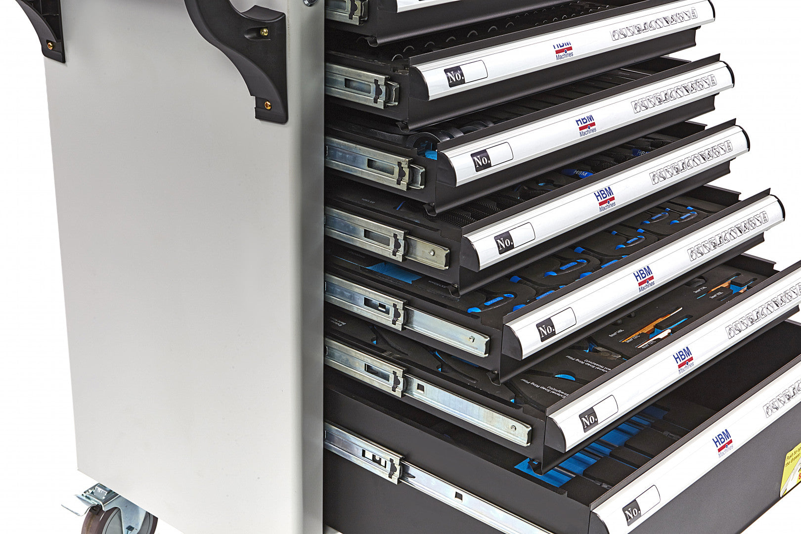 Profesionálna skrinka - dielenský vozík s náradím, so 7 zásuvkami, 262ks náradia, 7 vložiek carbon - premium, HBM Holandsko