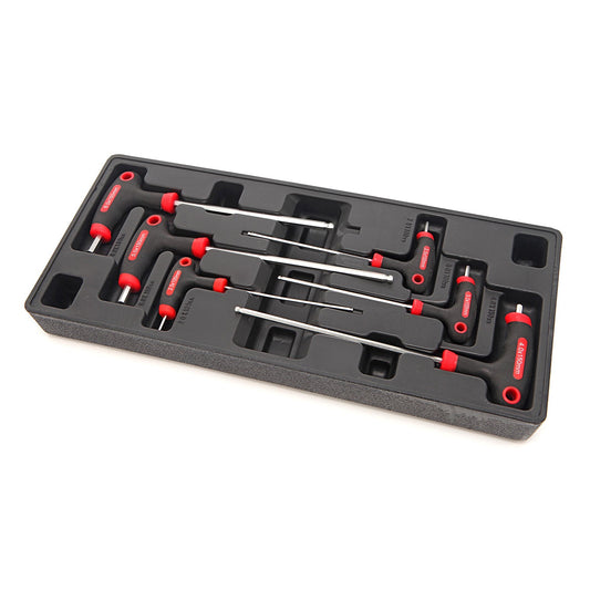 Vložka do zásuvky s imbusovými kľúčmi s T-rukoväťou, 7 dielov