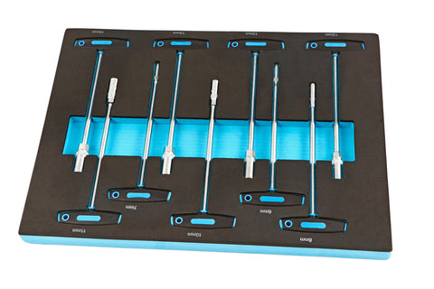 Zásuvkový modul – sada T-kľúčov – 9 dielov