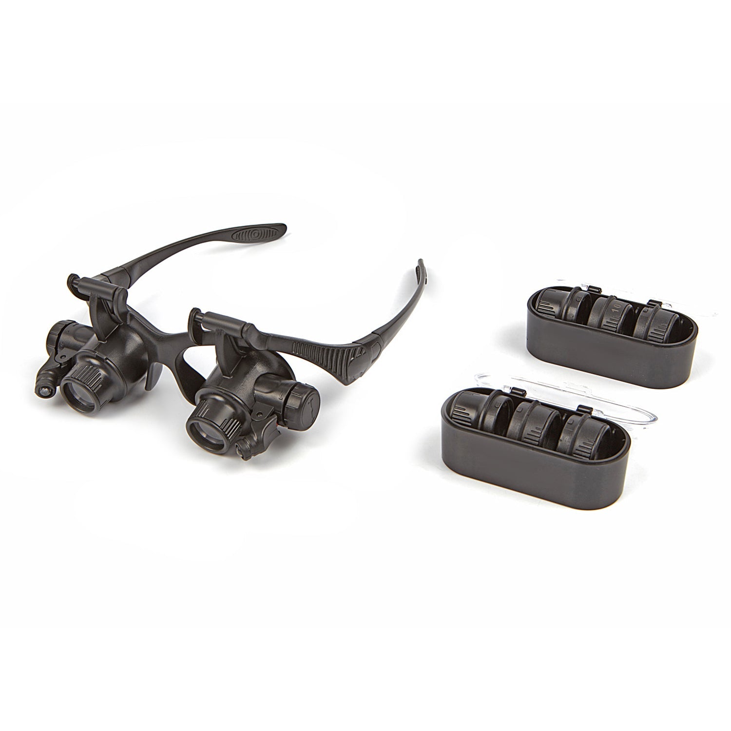 Profesionálne okuliare s vymeniteľnými lupami a LED osvetlením