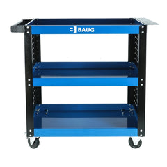 Mobilný montážny vozík s 3 policami a držiakom na skrutkovače Baug
