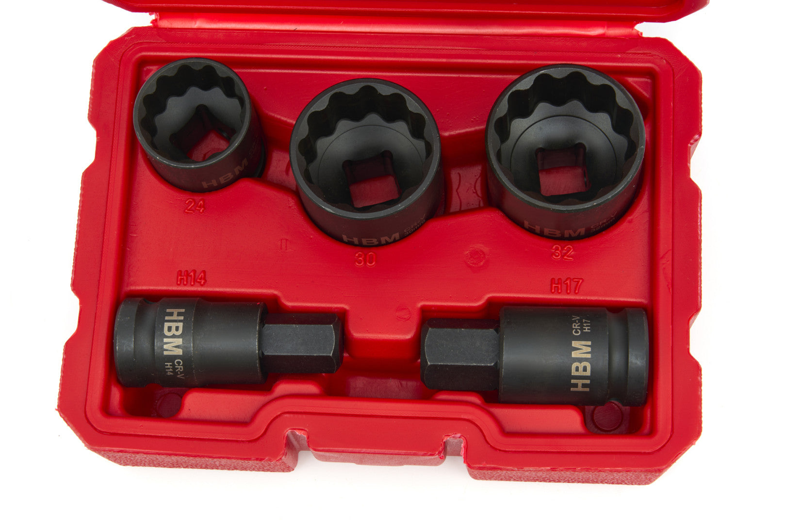 Sada imbusových a dvanásťhranných rázových nástrčiek pre polosie, 1/2, 24–30–32 mm vag