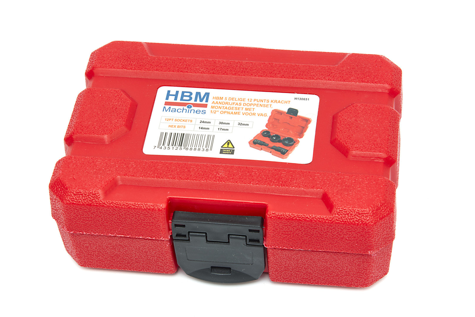 Sada imbusových a dvanásťhranných rázových nástrčiek pre polosie, 1/2, 24–30–32 mm vag