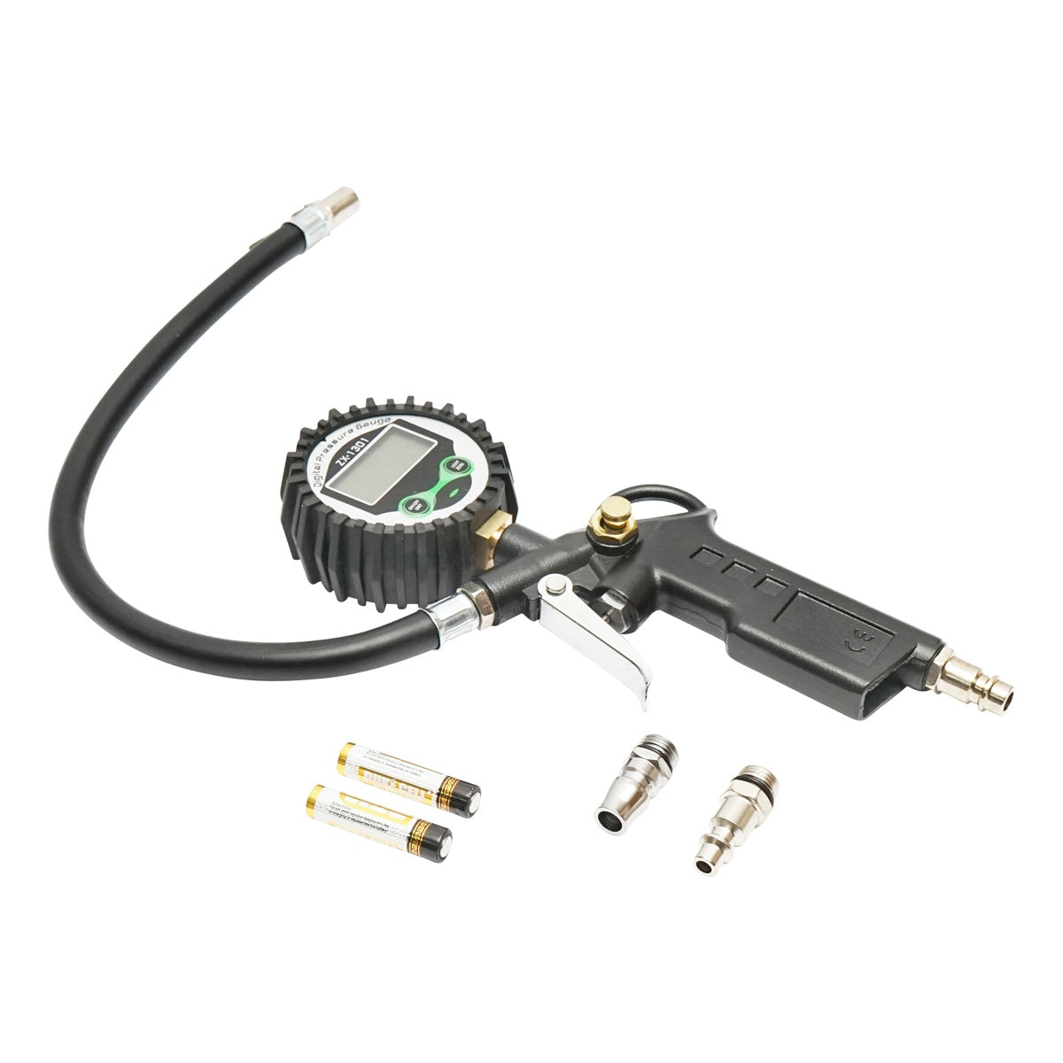 Pištoľ na hustenie pneumatík s digitálnym manometrom