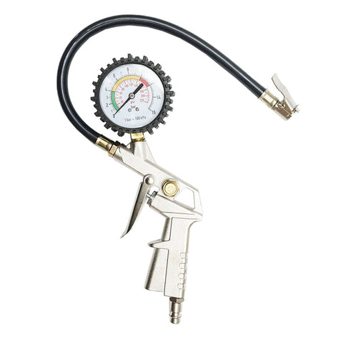 Pištoľ na hustenie pneumatík s manometrom