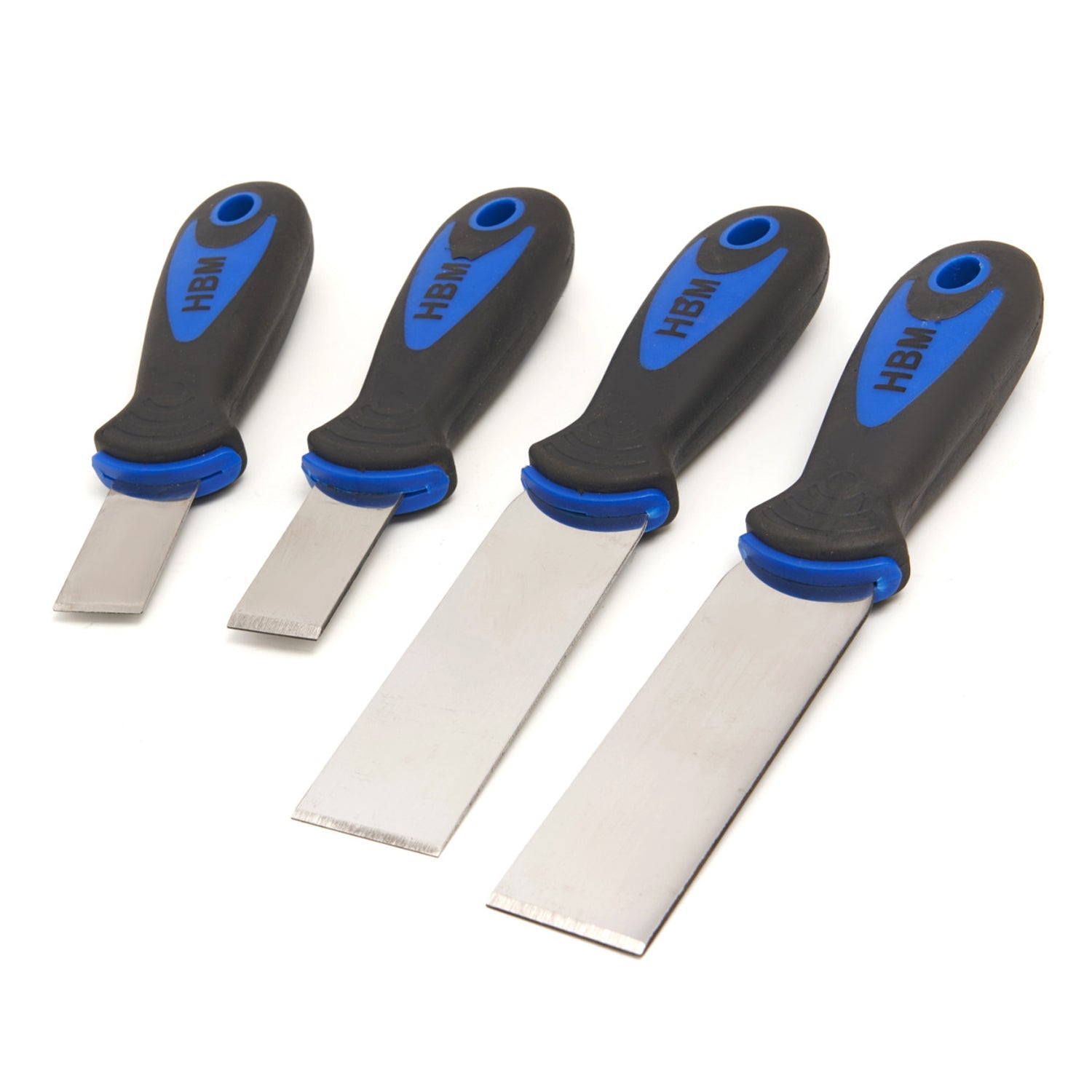 Súprava nerezových škrabiek/spachtlí 4 kusy hbm