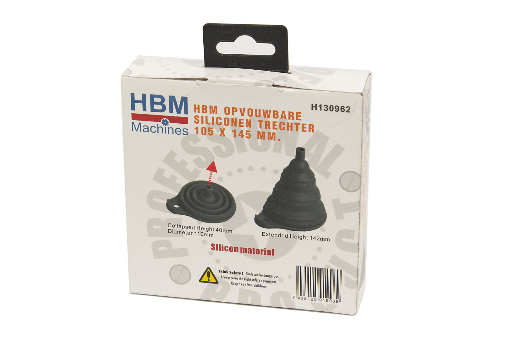 Silikónový skladací lievik hbm