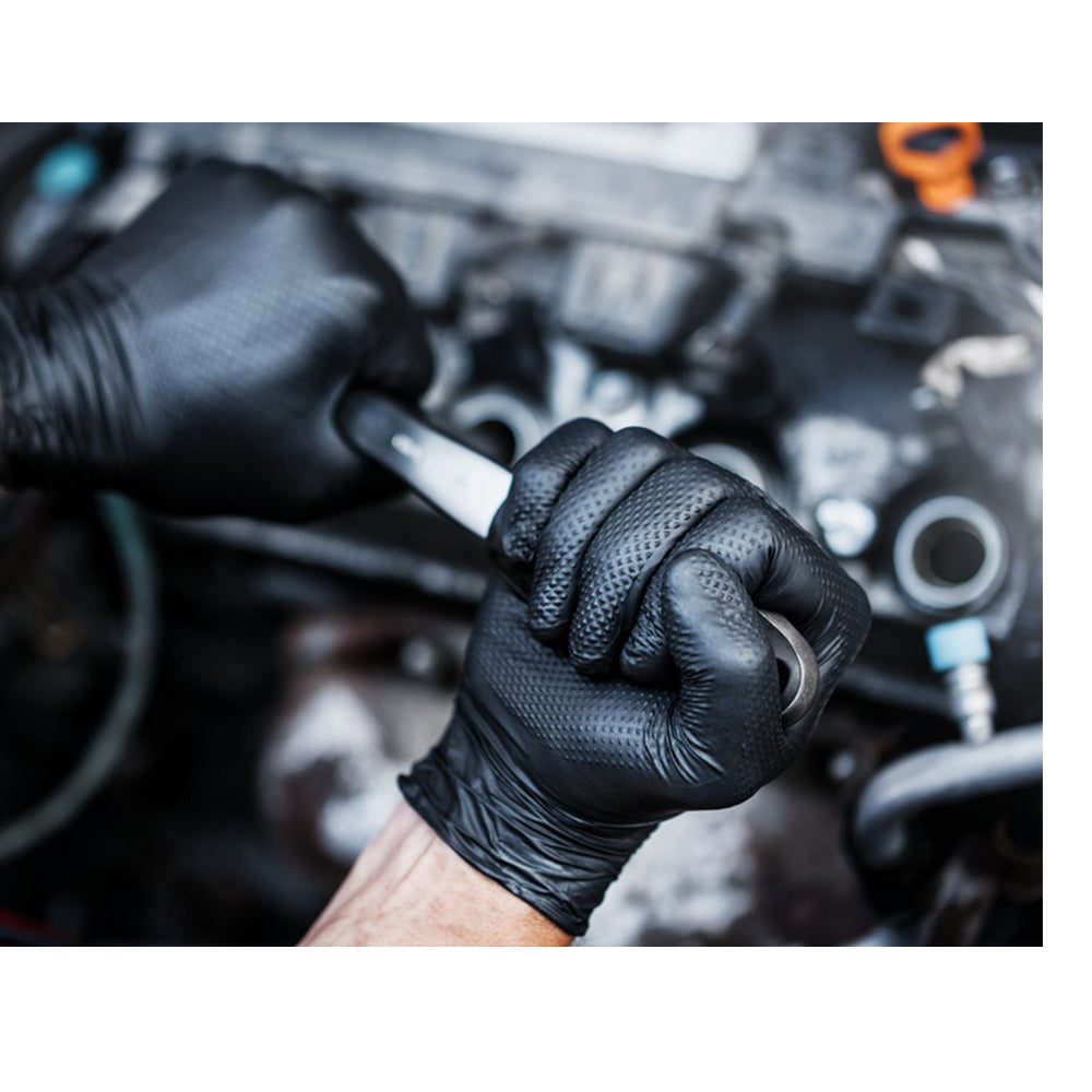 Prémiové nitrilové rukavice Mercator Gogrip čierne, veľkosť L, 50ks