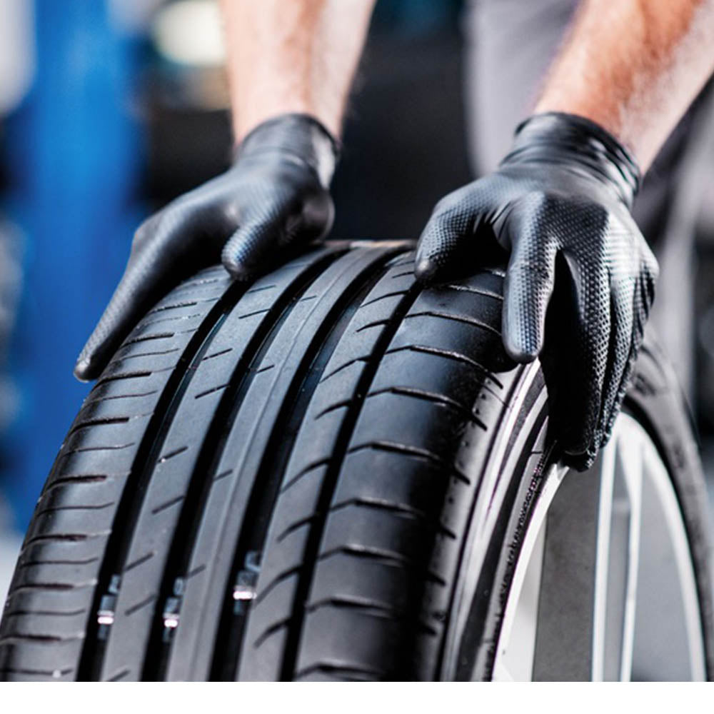 Prémiové nitrilové rukavice Mercator Gogrip čierne pre mechanikov, veľkosť XL, 50ks